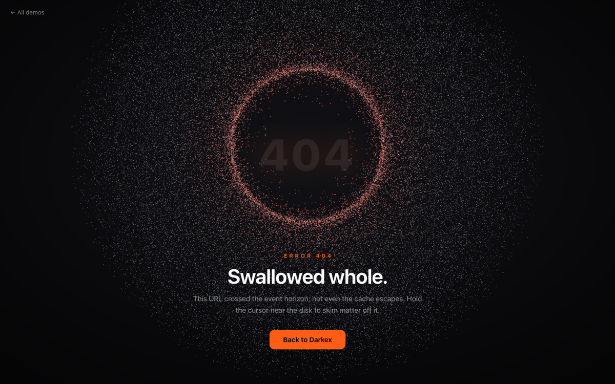 An orange accretion disk around a dark void