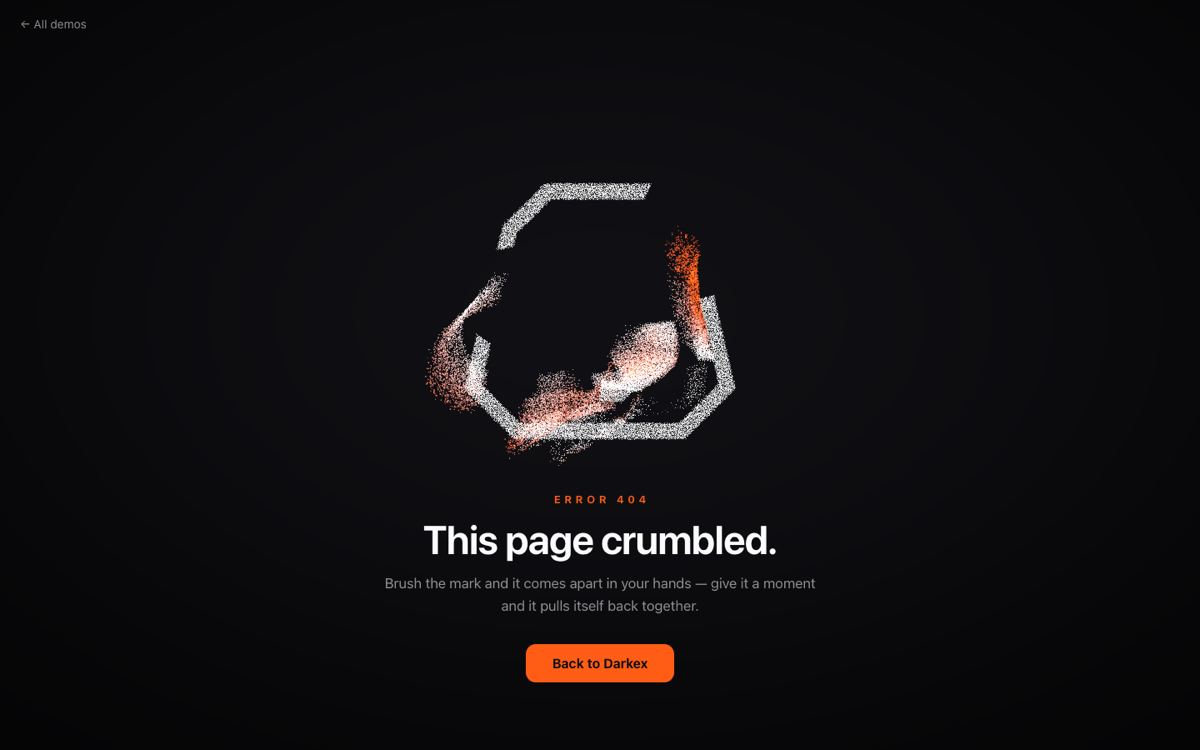 The mark crumbling into falling sand